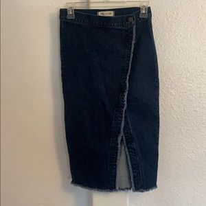 Madewell side slit pencil skirt